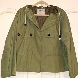 Zara Basic Green Rain Jacket